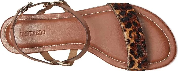 Bernardo Henre Haircalf Women's Wedge Shoes Natural Leopard/Luggage : 11 M, Leather - Image 2