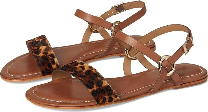 Bernardo Henre Haircalf Women's Wedge Shoes Natural Leopard/Luggage : 11 M, Leather
