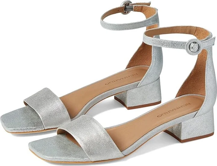 Silver Metallic Suede