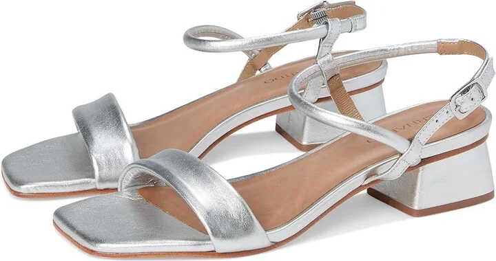 Bernardo Josei Women's Wedge Shoes Silver : 6 M, Leather