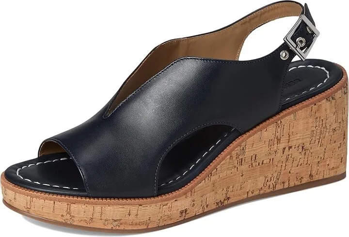 Bernardo Kuarta Women's Wedge Shoes Navy : 6 M, Leather - Image 5