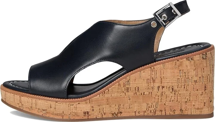 Bernardo Kuarta Women's Wedge Shoes Navy : 6 M, Leather - Image 6