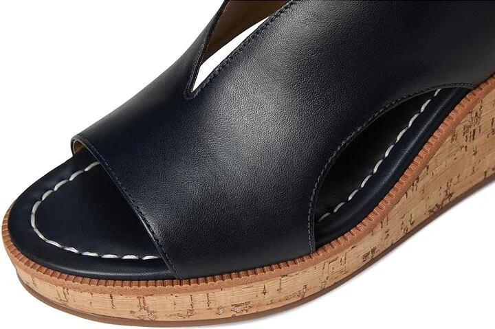 Bernardo Kuarta Women's Wedge Shoes Navy : 6 M, Leather - Image 7
