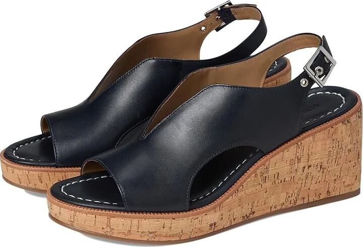 Bernardo Kuarta Women's Wedge Shoes Navy : 6 M, Leather