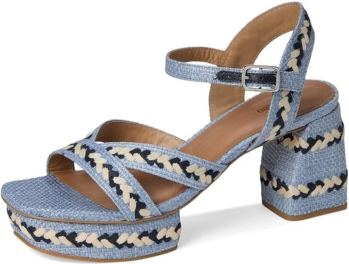 Bernardo Liana Women's Wedge Shoes Denim : 7.5 M, Synthetic - Image 5