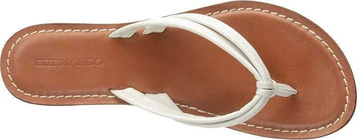 Bernardo Miami Sandal Women's Sandals White Calf/Luggage Calf : 6 M, Leather - Image 3