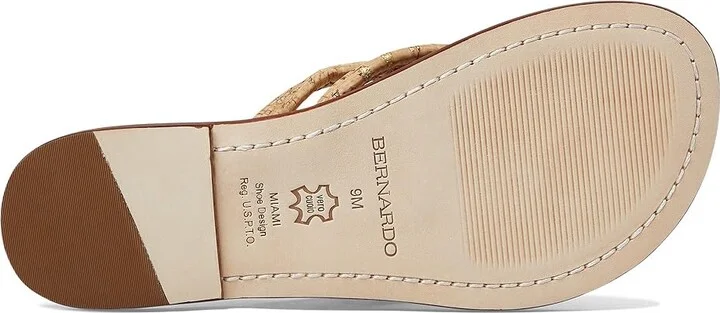 Bernardo Miami Women's Shoes Cork/Gold Fleck : 6 M, Leather - Image 3