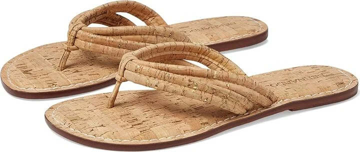 Bernardo Miami Women's Shoes Cork/Gold Fleck : 6 M, Leather