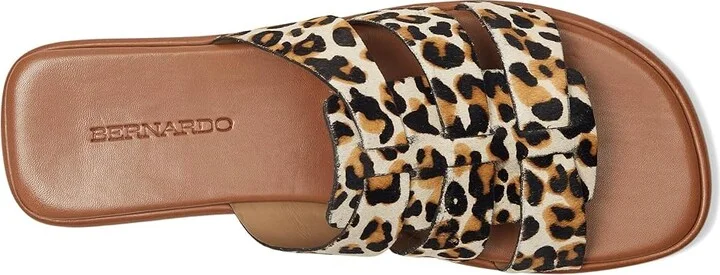 Bernardo Tamer Haircalf Women's Wedge Shoes Cream Leopard : 6 M, Leather - Image 2