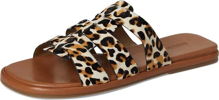 Bernardo Tamer Haircalf Women's Wedge Shoes Cream Leopard : 6 M, Leather - Image 5