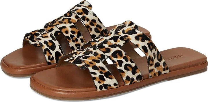 Bernardo Tamer Haircalf Women's Wedge Shoes Cream Leopard : 6 M, Leather