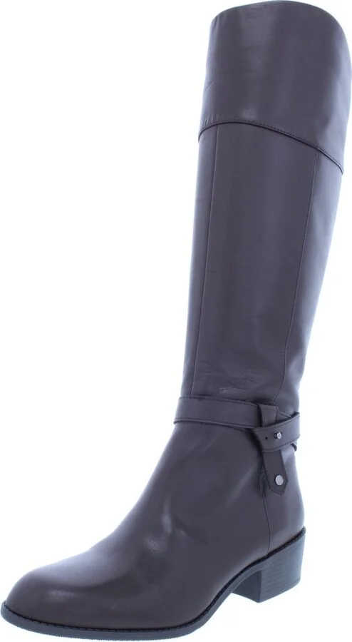 Berniee Womens Leather Knee-High Riding Boots