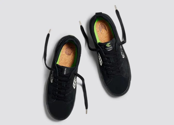 Berrics CATIBA PRO Low Skate Jet Black Suede Sneaker Men - Image 8