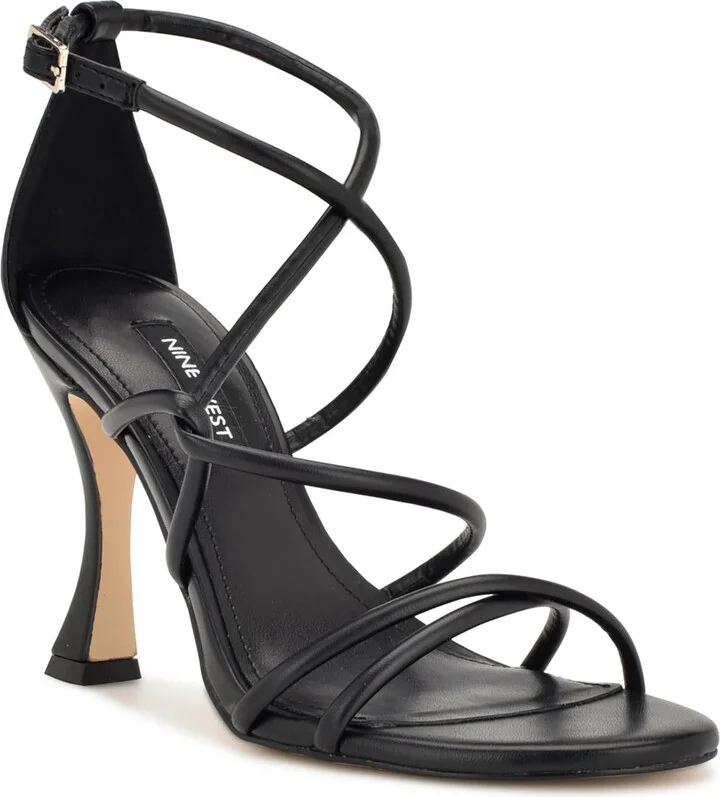 Besasy 3 Womens Faux Leather Strappy Heels