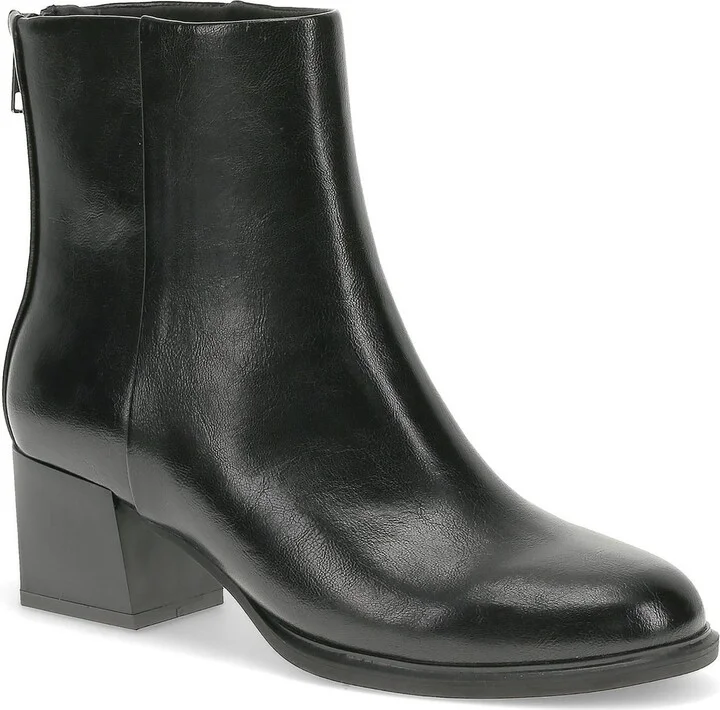BESSIE Womens Zipper Manmade Ankle Boots