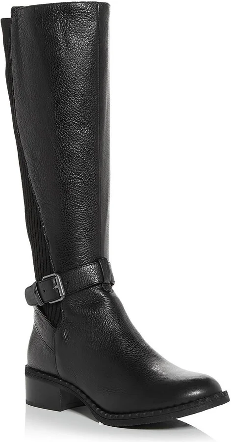 Best Chelsea Moto Womens Leather Tall Knee-High Boots