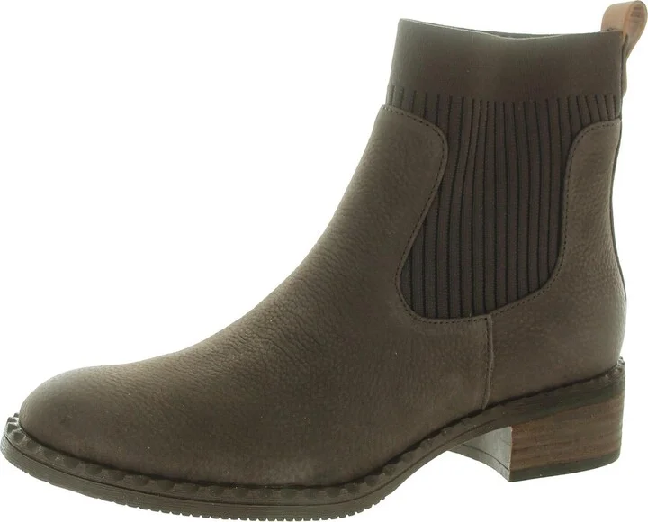 Best Womens Mixed Media Pebbled Chelsea Boots