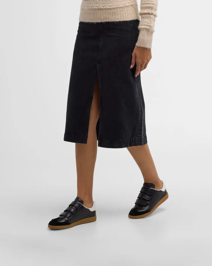 Beth Perforated Leather Grip-Strap Sneakers - Image 8