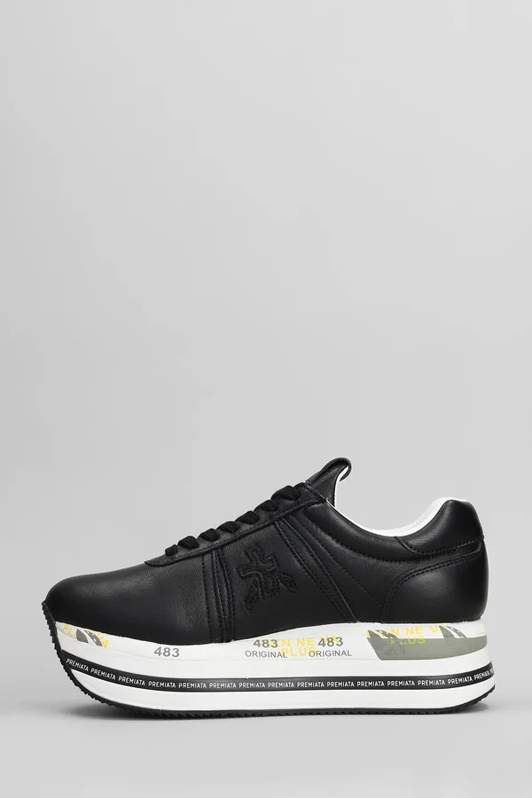 Beth Sneakers In Black Leather - Image 3