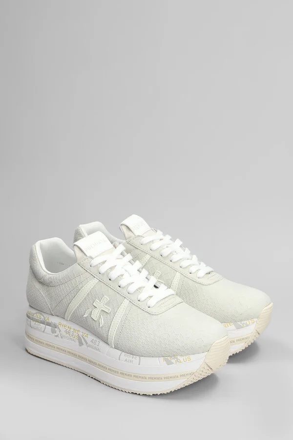 Beth Sneakers In White Leather - Image 2