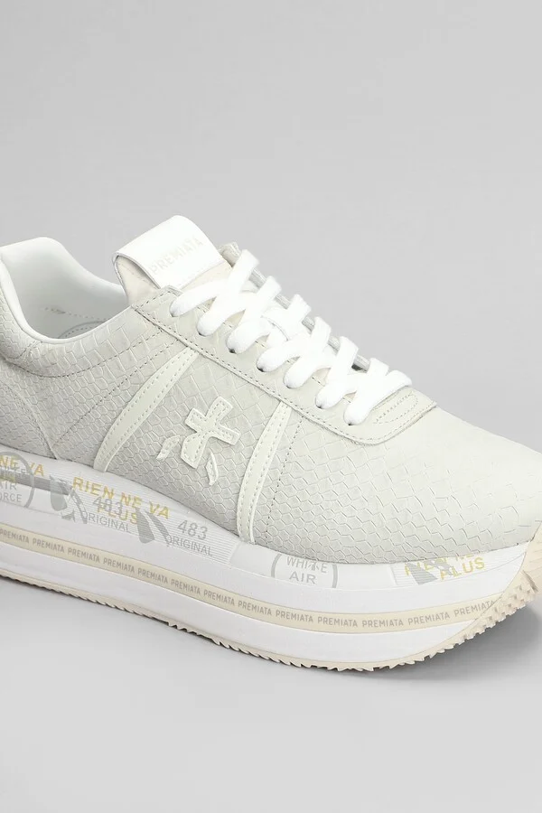 Beth Sneakers In White Leather - Image 5