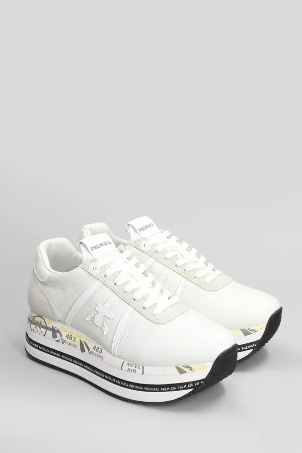 Beth Sneakers In White Suede And Leather - Image 2