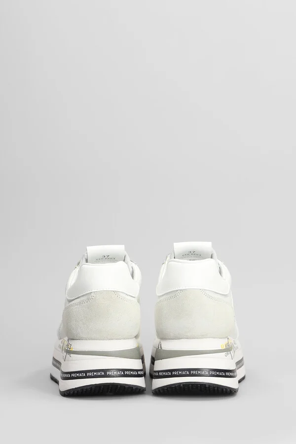 Beth Sneakers In White Suede And Leather - Image 4