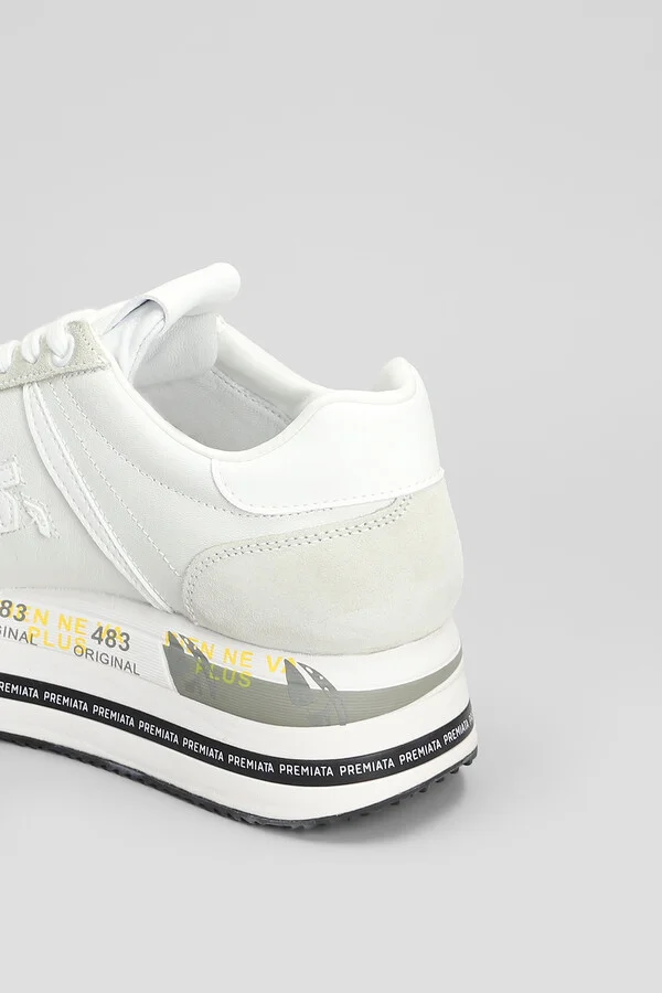 Beth Sneakers In White Suede And Leather - Image 5