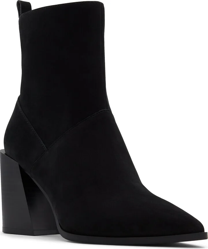 Bethanny Pointed Toe Block Heel Bootie