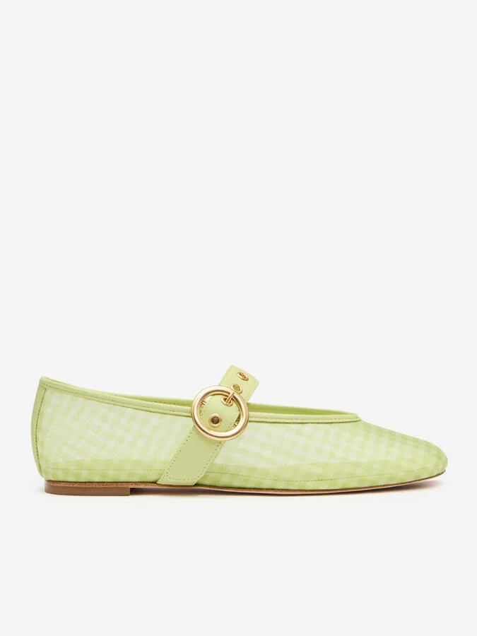 Green Gingham Mesh