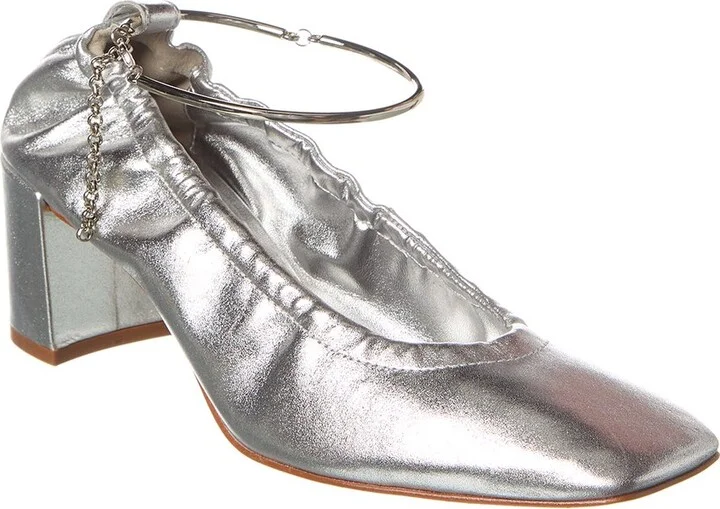 Bethany Mid Block Leather Pump
