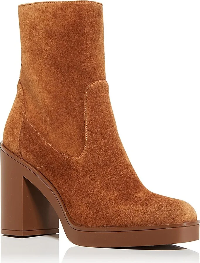 BETHENNY Womens Zipper Manmade Ankle Boots