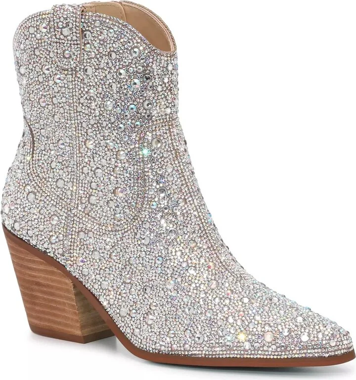 Betsey Johnson Emory Rhinestone Western Boot