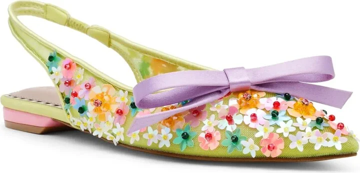 Green/Multicolor Floral Print
