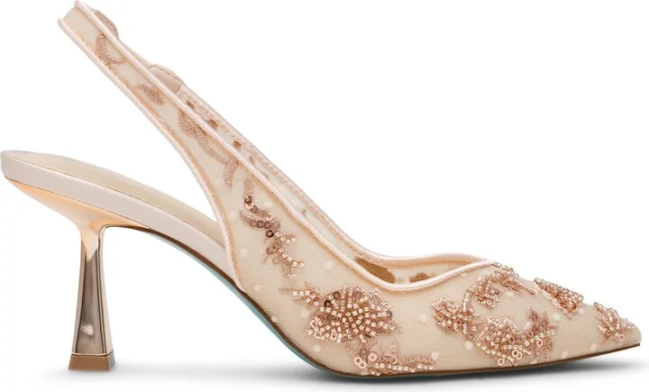 Betsey Johnson Nikki Embroidered Slingback Evening Pumps - Image 2