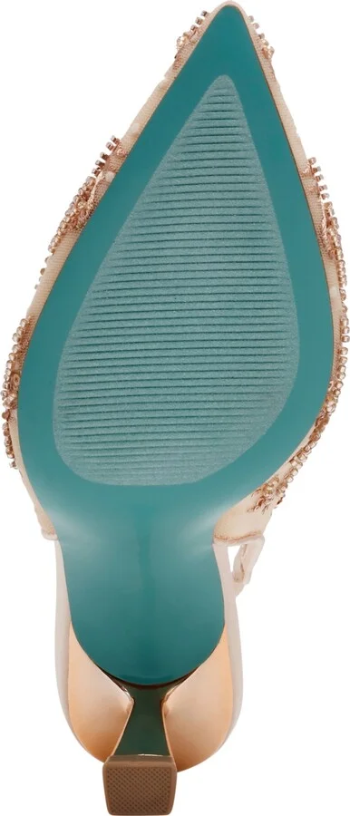 Betsey Johnson Nikki Embroidered Slingback Evening Pumps - Image 5