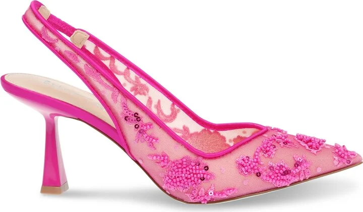 Betsey Johnson Nikki Embroidered Slingback Evening Pumps - Image 6