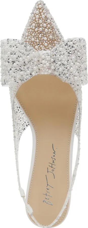 Betsey Johnson Patti Lucite Slingback Kitten Pumps - Image 4