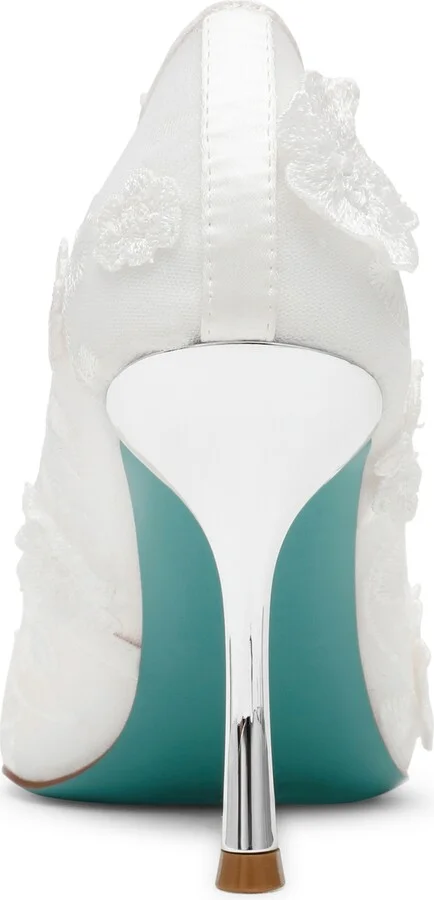 Betsey Johnson Women's Aimey Floral Applique Mesh Pumps - Image 3
