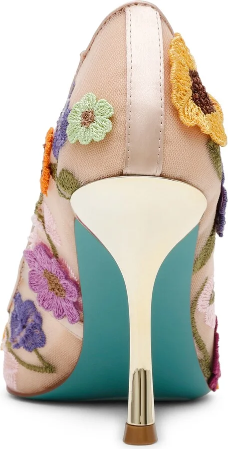 Betsey Johnson Women's Aimey Floral Applique Mesh Pumps - Image 7
