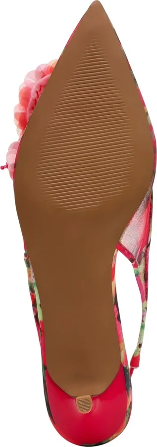 Betsey Johnson Women's Audree Floral Mesh Slingback Pumps - Image 9