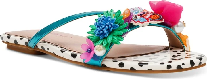 Betsey Johnson Women's Avin Strappy Novelty Slide Sandals