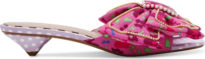 Betsey Johnson Women's Aylah Bow Kitten-Heel Sandals - Image 2