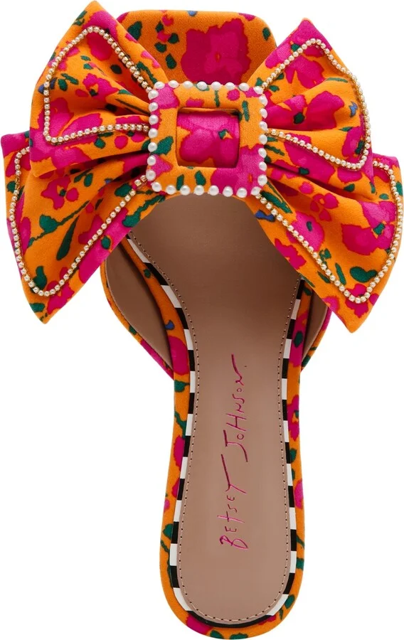 Betsey Johnson Women's Aylah Bow Kitten-Heel Sandals - Image 8