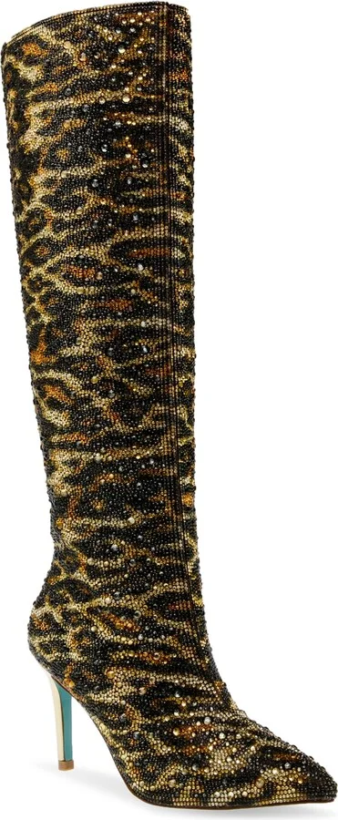 Betsey Johnson Women's Brea Rhinestone Tall Boots