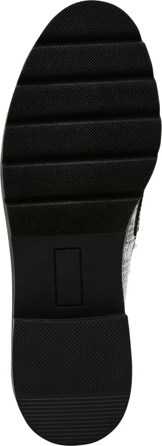 Betsey Johnson Women's Darian Pearl-Embellished Tailored Lug-Sole Loafers - Black/White Houndstooth - Image 5