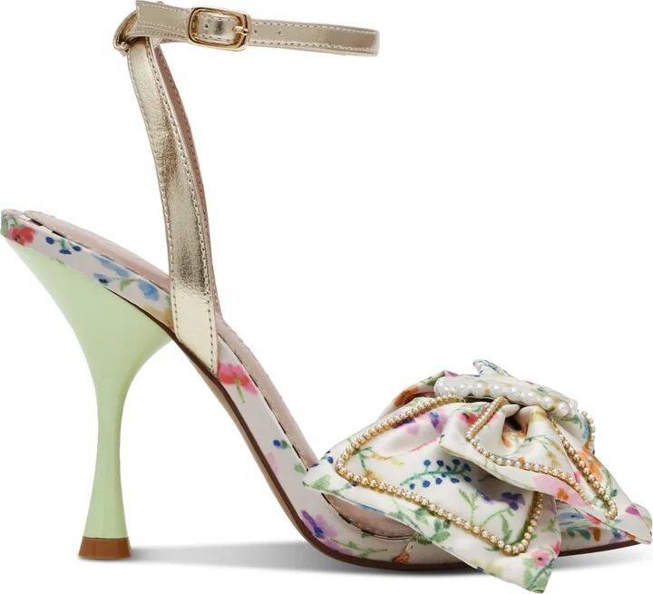Betsey Johnson Women's Denly Bow Two-Piece Stiletto Dress Sandals - Image 2
