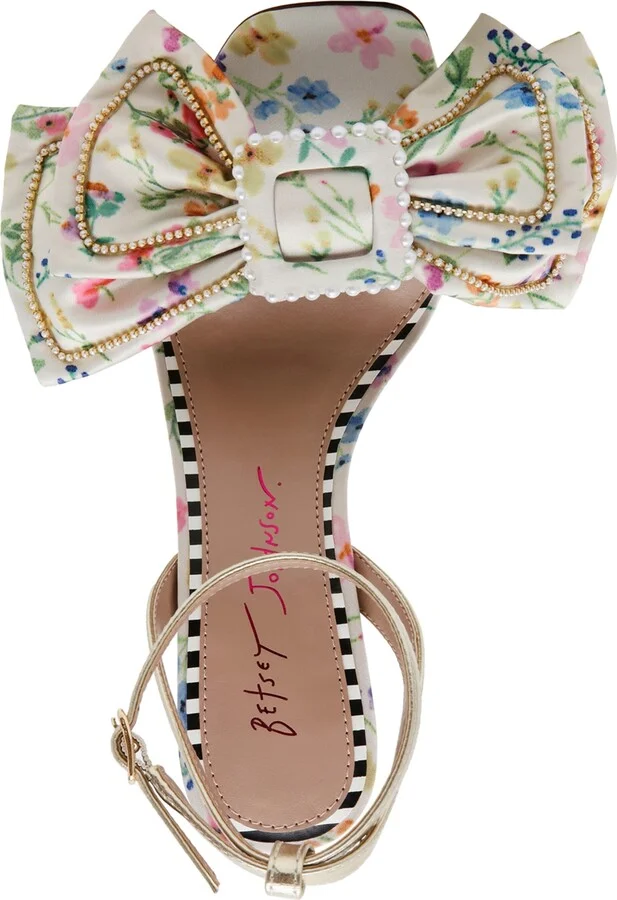 Betsey Johnson Women's Denly Bow Two-Piece Stiletto Dress Sandals - Image 4