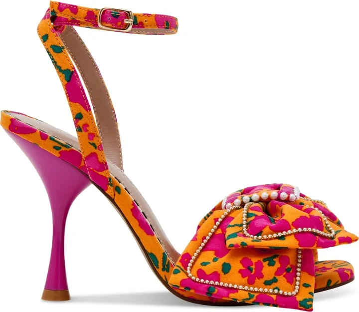 Betsey Johnson Women's Denly Bow Two-Piece Stiletto Dress Sandals - Image 6