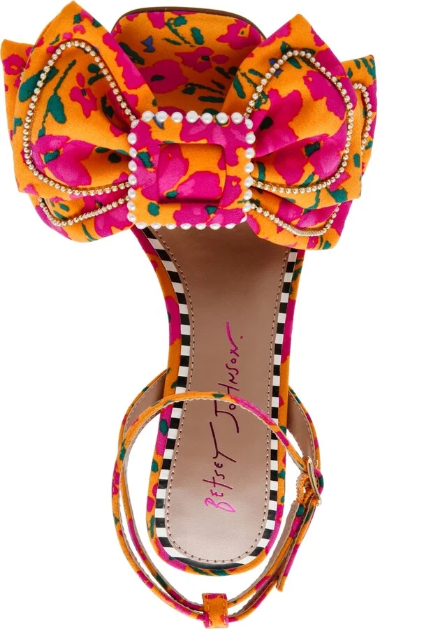 Betsey Johnson Women's Denly Bow Two-Piece Stiletto Dress Sandals - Image 8